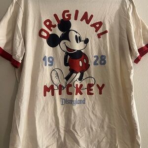 Disney Mickey Mouse T-Shirt - Cream and Red